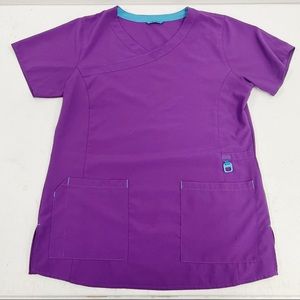 Carhartt Cross-Flex Stretch Yneck Nurse Scrub Top Size M